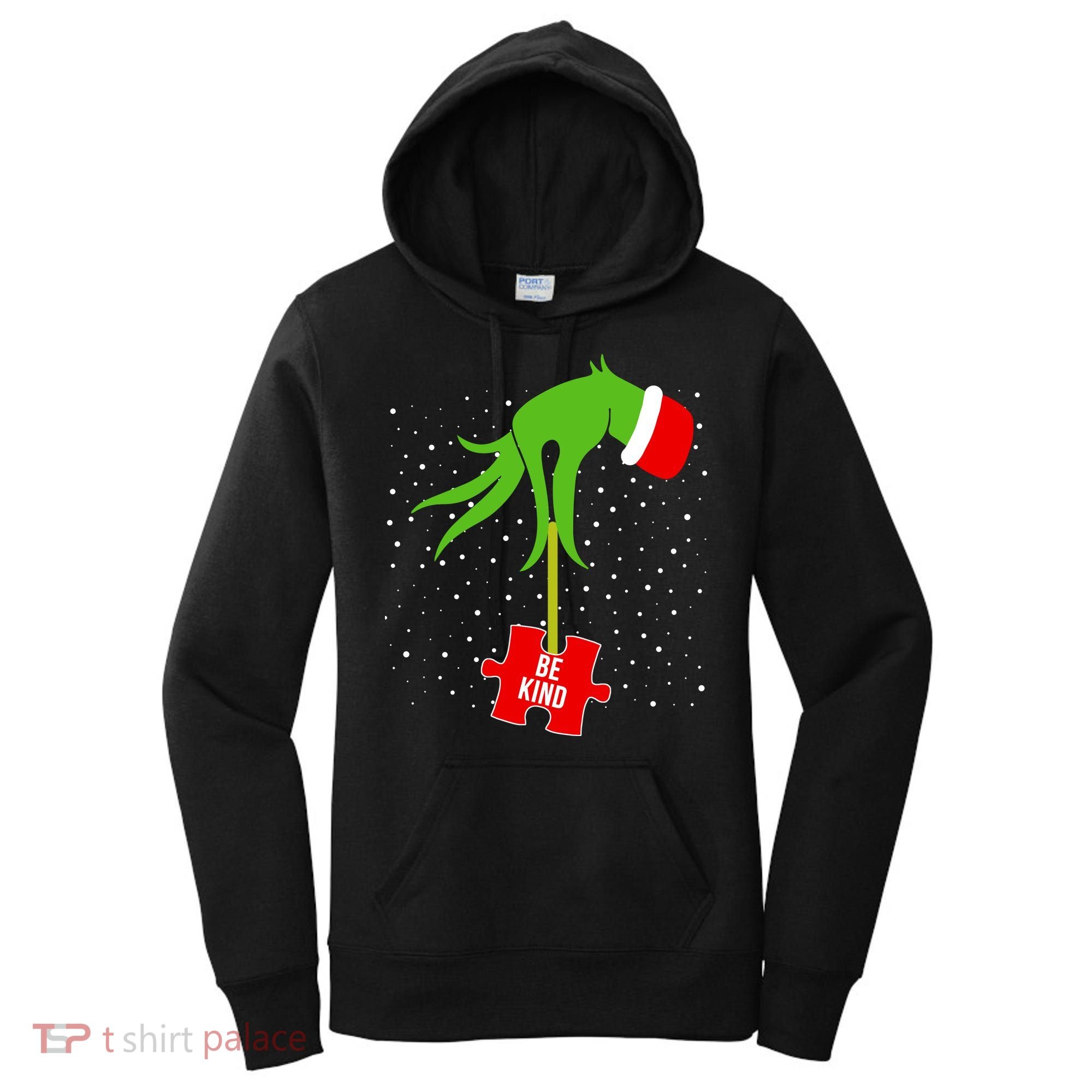 Autism Puzzle Piece Naughty Santa Women's Hoodie