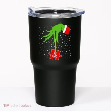 Autism Puzzle Piece Naughty Santa Tumbler