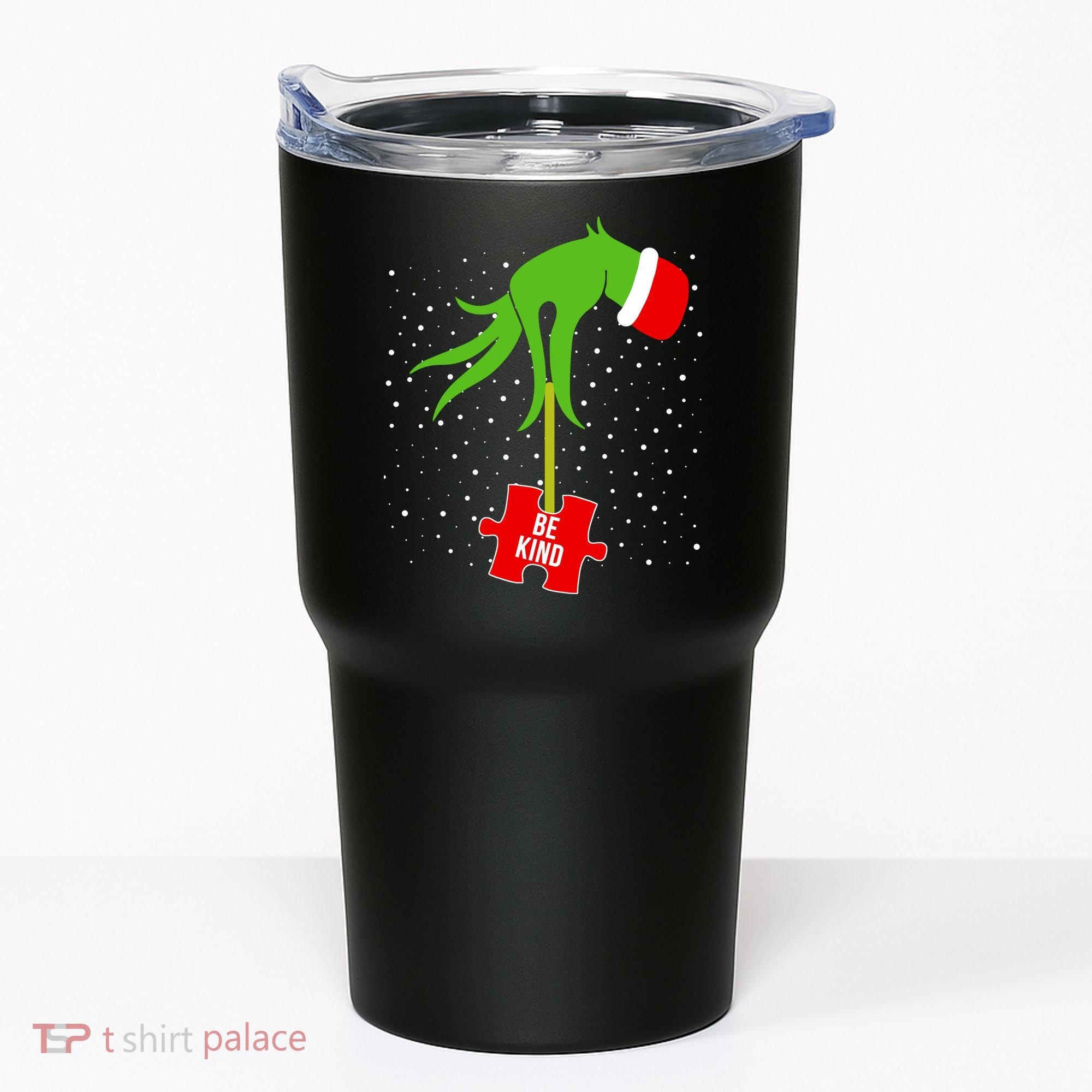 Autism Puzzle Piece Naughty Santa Tumbler