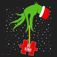 Autism Puzzle Piece Naughty Santa Hat thumb 2