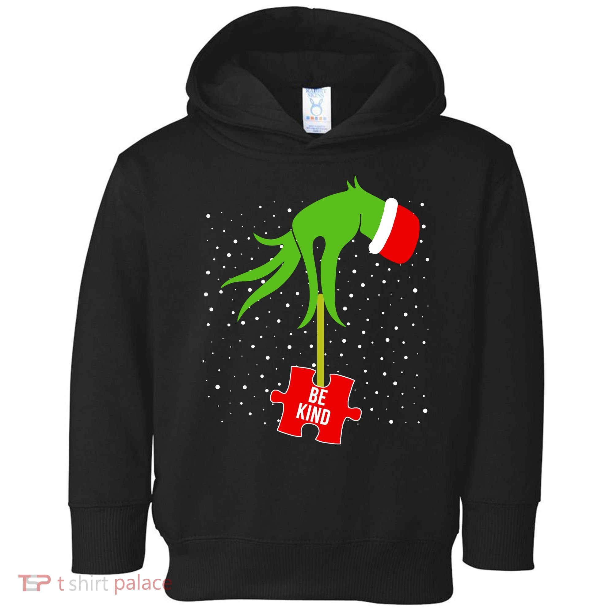 Autism Puzzle Piece Naughty Santa Toddler Hoodie