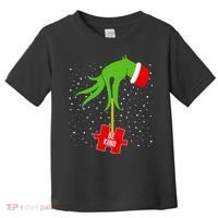 Autism Puzzle Piece Naughty Santa Toddler T-Shirt thumb 0