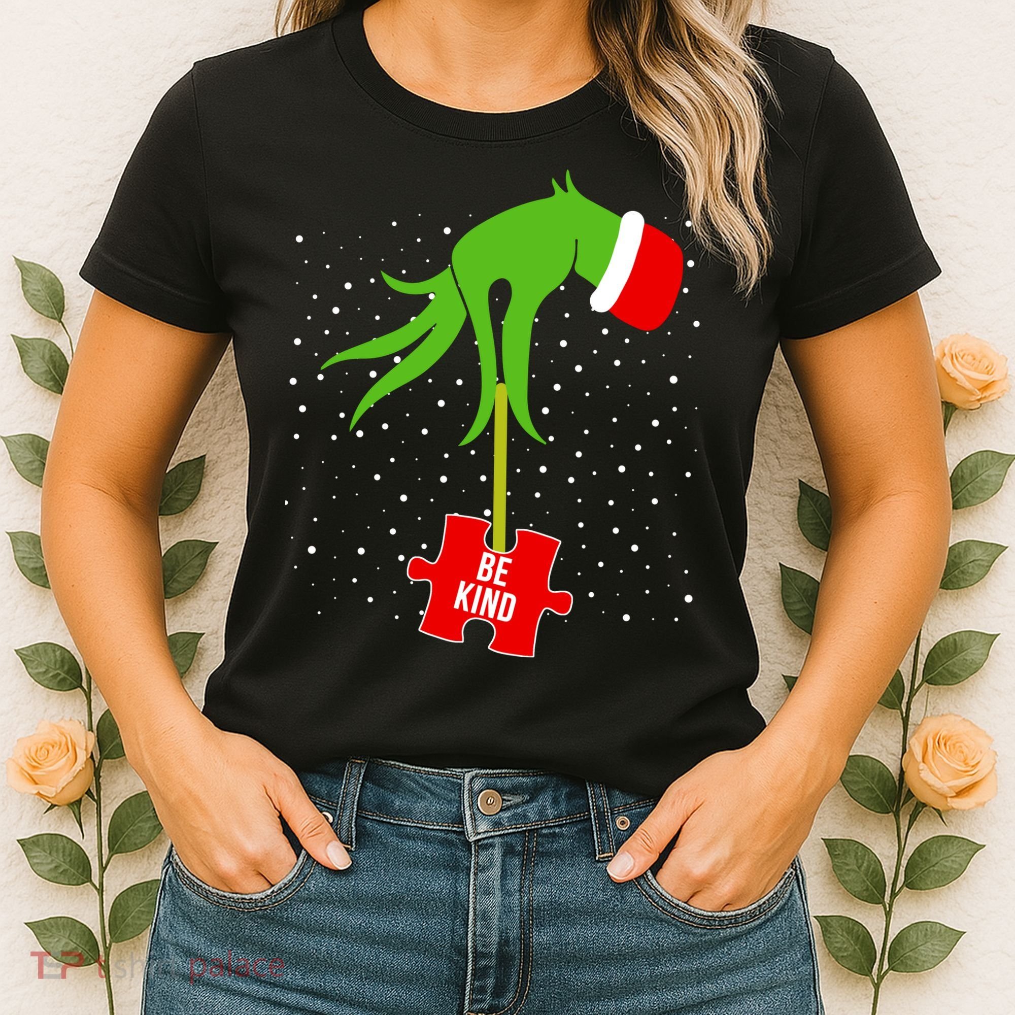 Autism Puzzle Piece Naughty Santa Women's T-Shirt