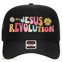 Groovy Retro Jesus Revolution Love Like Jesus Christian Hat thumb 0