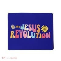 Groovy Retro Jesus Revolution Love Like Jesus Christian Mousepad thumb 0