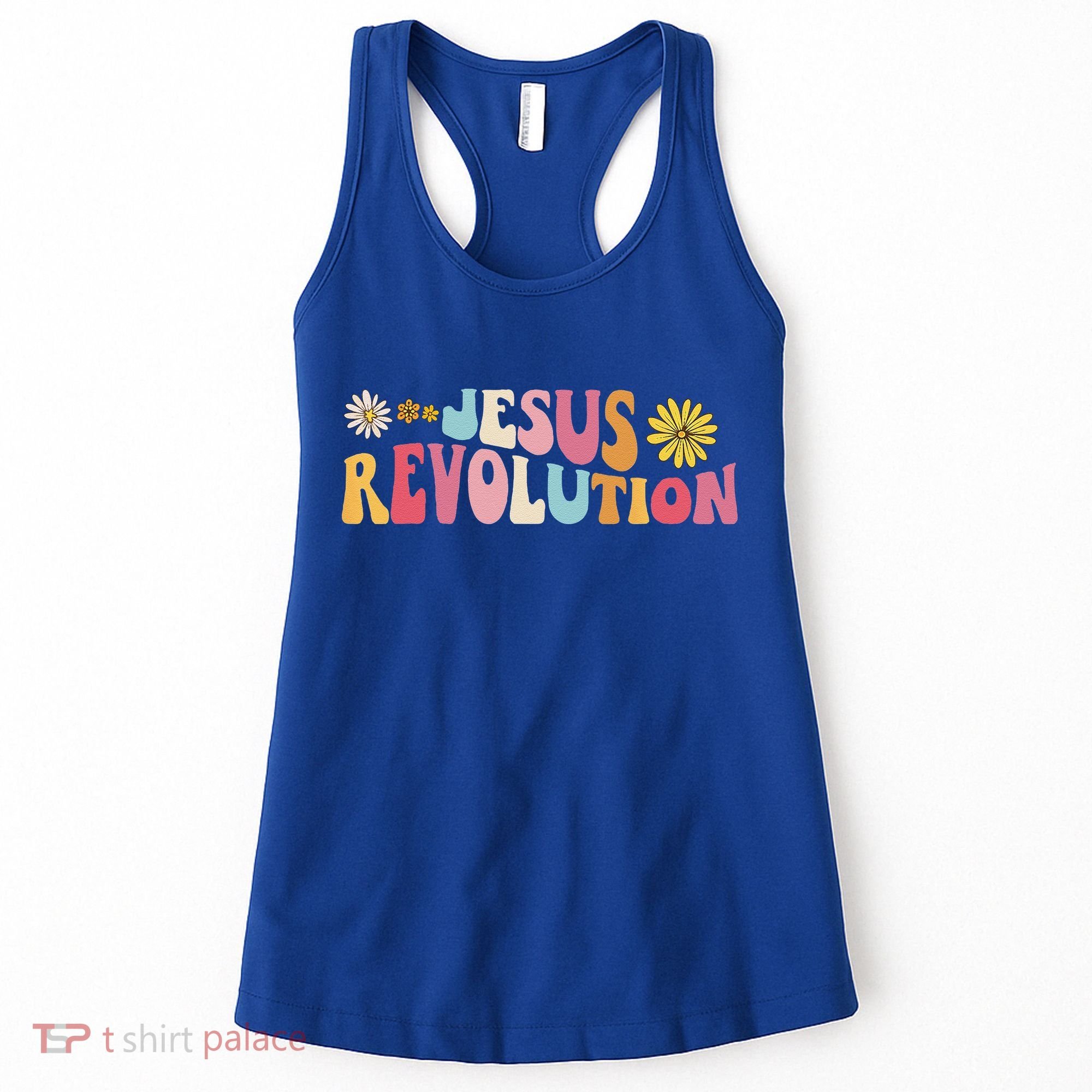 Groovy Retro Jesus Revolution Love Like Jesus Christian Women's Tank Top