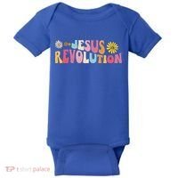 Groovy Retro Jesus Revolution Love Like Jesus Christian Baby Bodysuit thumb 0