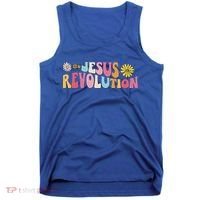 Groovy Retro Jesus Revolution Love Like Jesus Christian Tank Top thumb 0