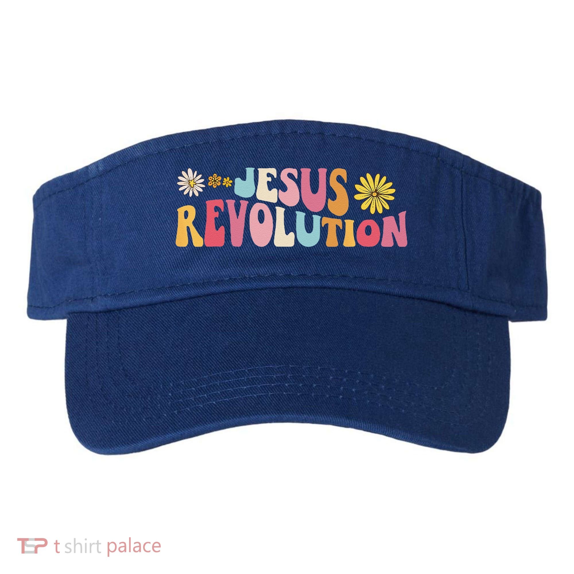 Groovy Retro Jesus Revolution Love Like Jesus Christian Visor