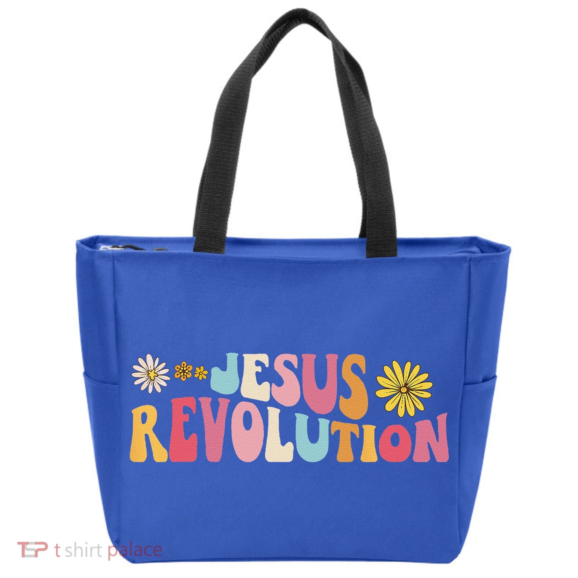 Groovy Retro Jesus Revolution Love Like Jesus Christian Tote Bag