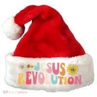 Groovy Retro Jesus Revolution Love Like Jesus Christian Santa Hat thumb 0