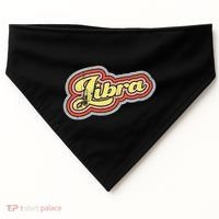 Groovy Retro Libra Zodiac Scales September October Birthday USA-Made Doggie Bandana thumb 0