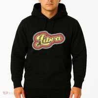 Groovy Retro Libra Zodiac Scales September October Birthday Hoodie thumb 2
