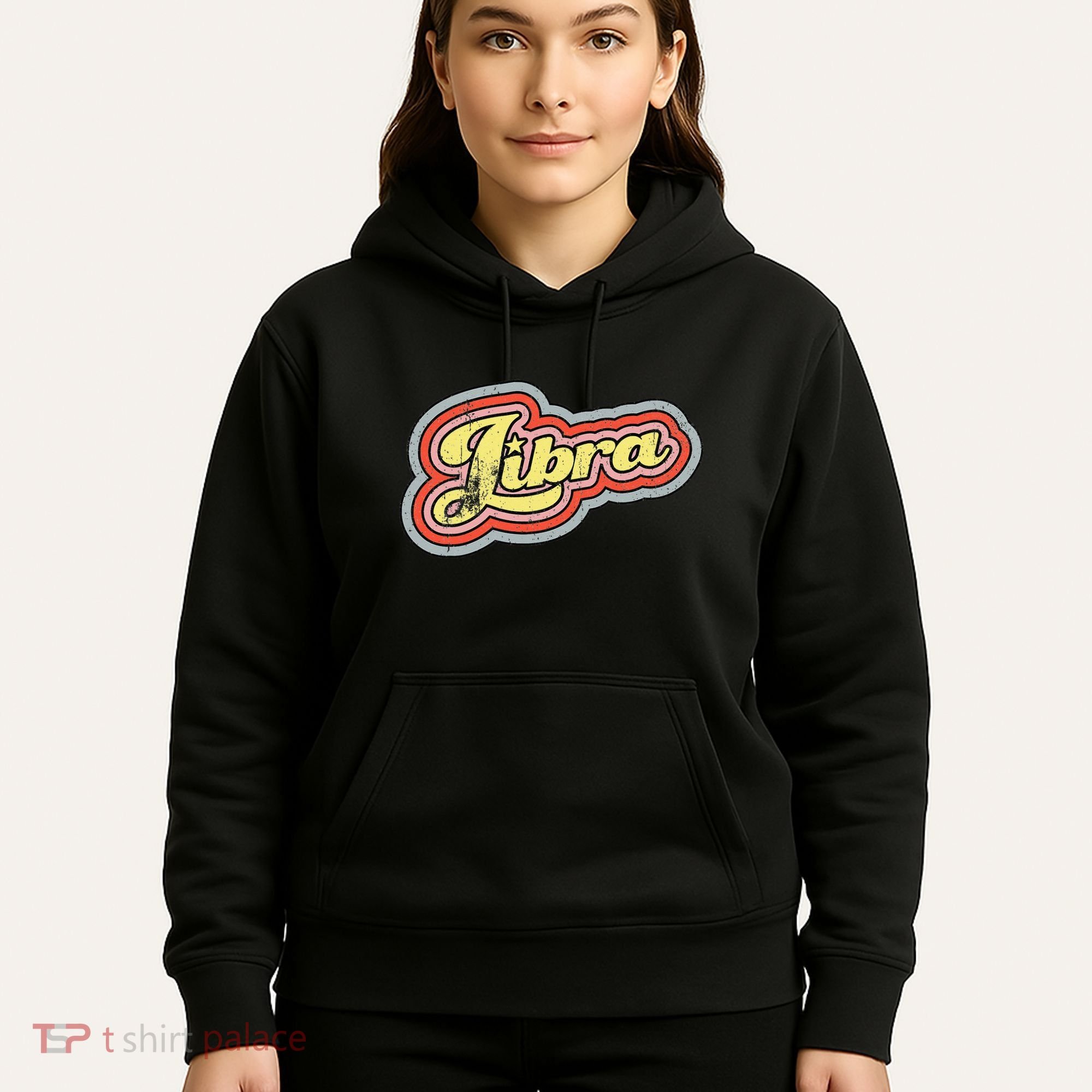 Groovy Retro Libra Zodiac Scales September October Birthday Hoodie