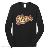 Groovy Retro Libra Zodiac Scales September October Birthday Long Sleeve Shirt thumb 0