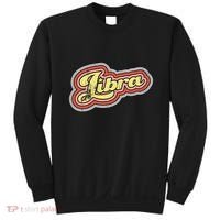Groovy Retro Libra Zodiac Scales September October Birthday Sweatshirt thumb 0