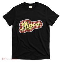 Groovy Retro Libra Zodiac Scales September October Birthday T-Shirt thumb 0