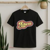 Groovy Retro Libra Zodiac Scales September October Birthday T-Shirt thumb 2