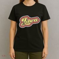 Groovy Retro Libra Zodiac Scales September October Birthday T-Shirt thumb 4