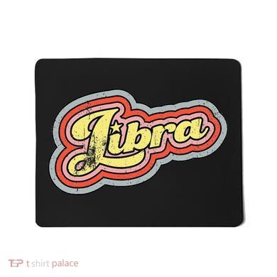 Groovy Retro Libra Zodiac Scales September October Birthday Mousepad