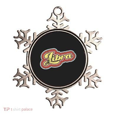 Groovy Retro Libra Zodiac Scales September October Birthday Ornament
