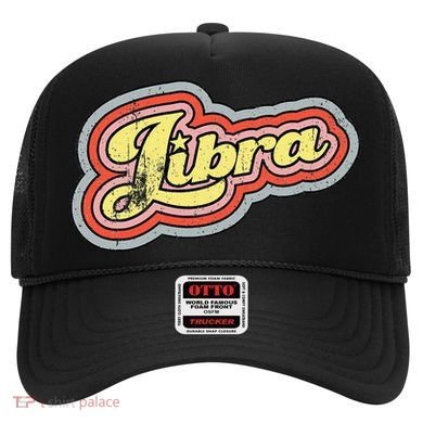 Groovy Retro Libra Zodiac Scales September October Birthday Hat