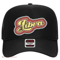 Groovy Retro Libra Zodiac Scales September October Birthday Hat thumb 0