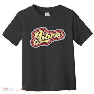 Groovy Retro Libra Zodiac Scales September October Birthday Toddler T-Shirt