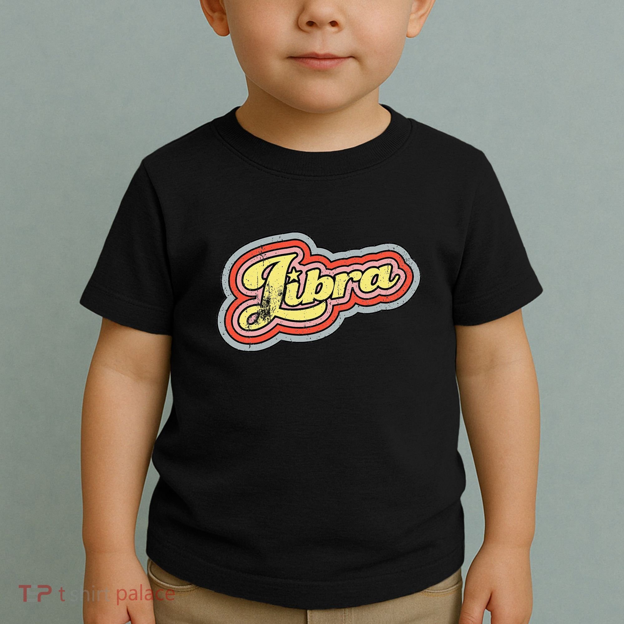 Groovy Retro Libra Zodiac Scales September October Birthday Toddler T-Shirt
