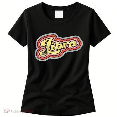Groovy Retro Libra Zodiac Scales September October Birthday Women's T-Shirt
