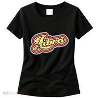 Groovy Retro Libra Zodiac Scales September October Birthday Women's T-Shirt thumb 0
