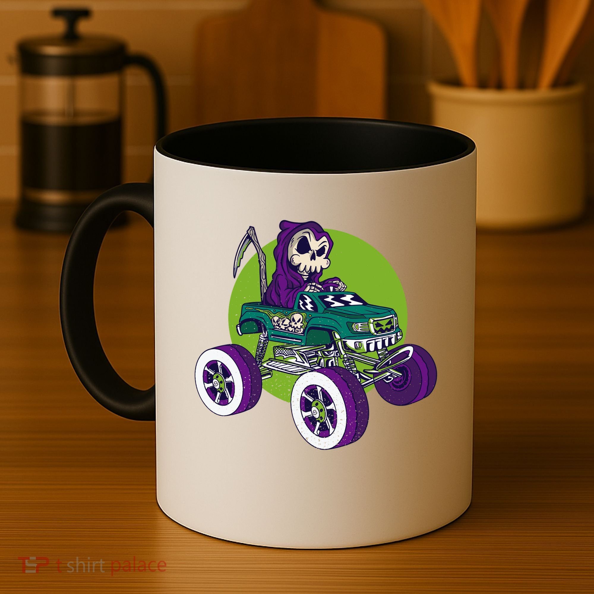 Grim Reaper Monster Truck Coffee Mug