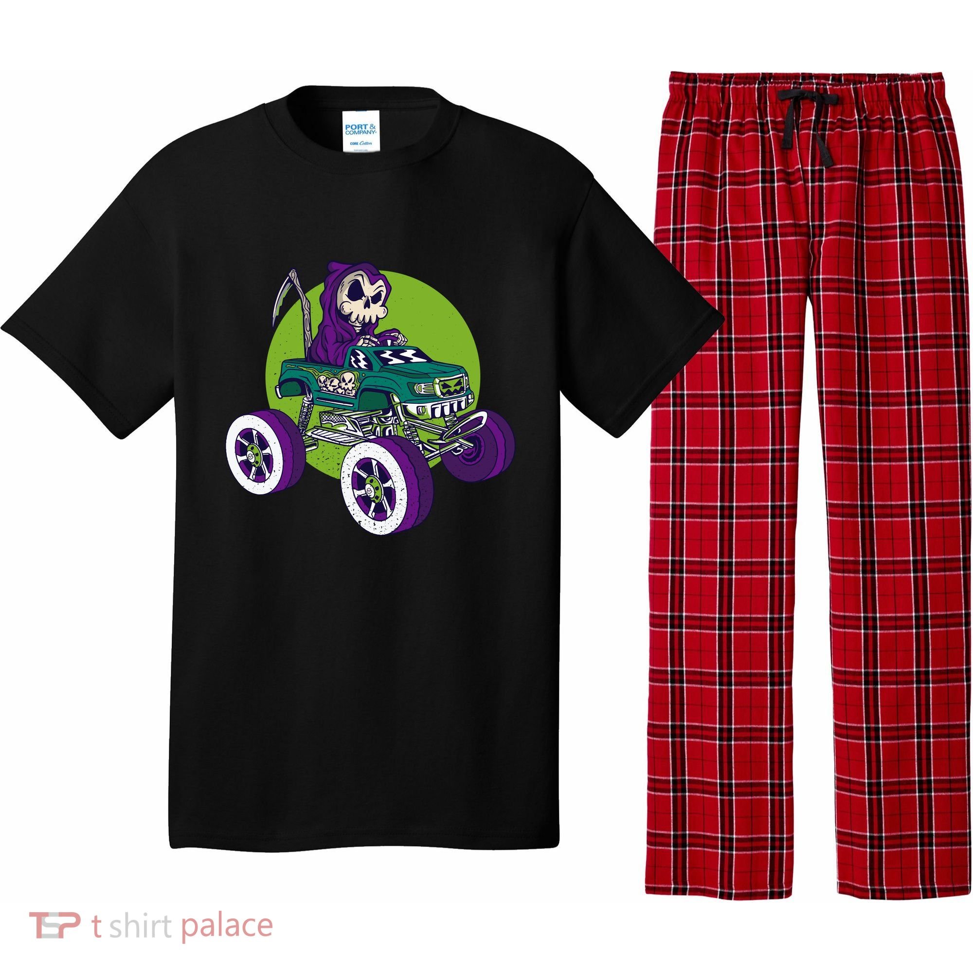 Grim Reaper Monster Truck Pajama Set