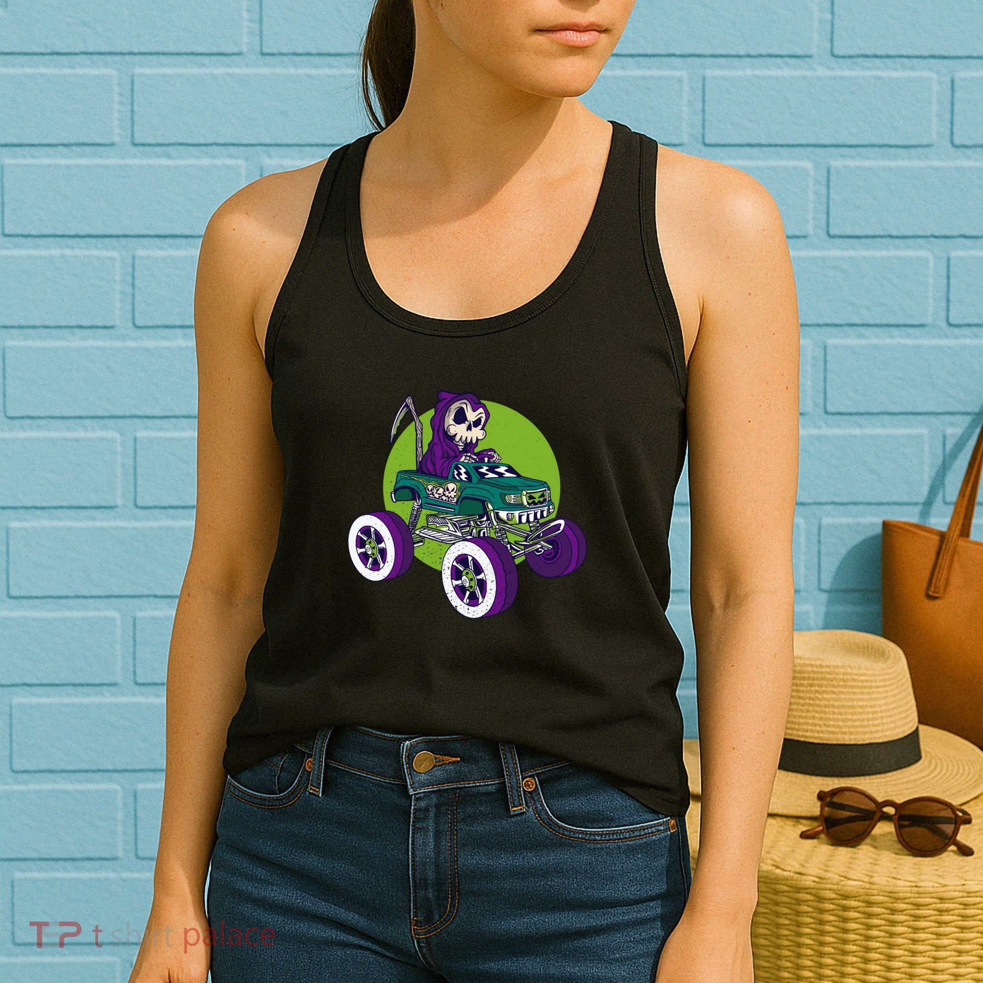 Grim Reaper Monster Truck Women's Tank Top