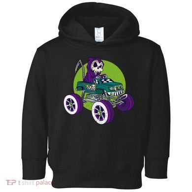 Grim Reaper Monster Truck Toddler Hoodie