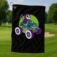 Grim Reaper Monster Truck Golf Towel thumb 1