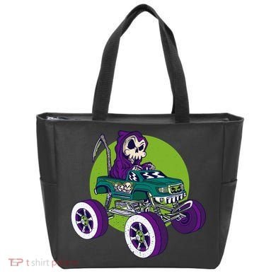 Grim Reaper Monster Truck Tote Bag
