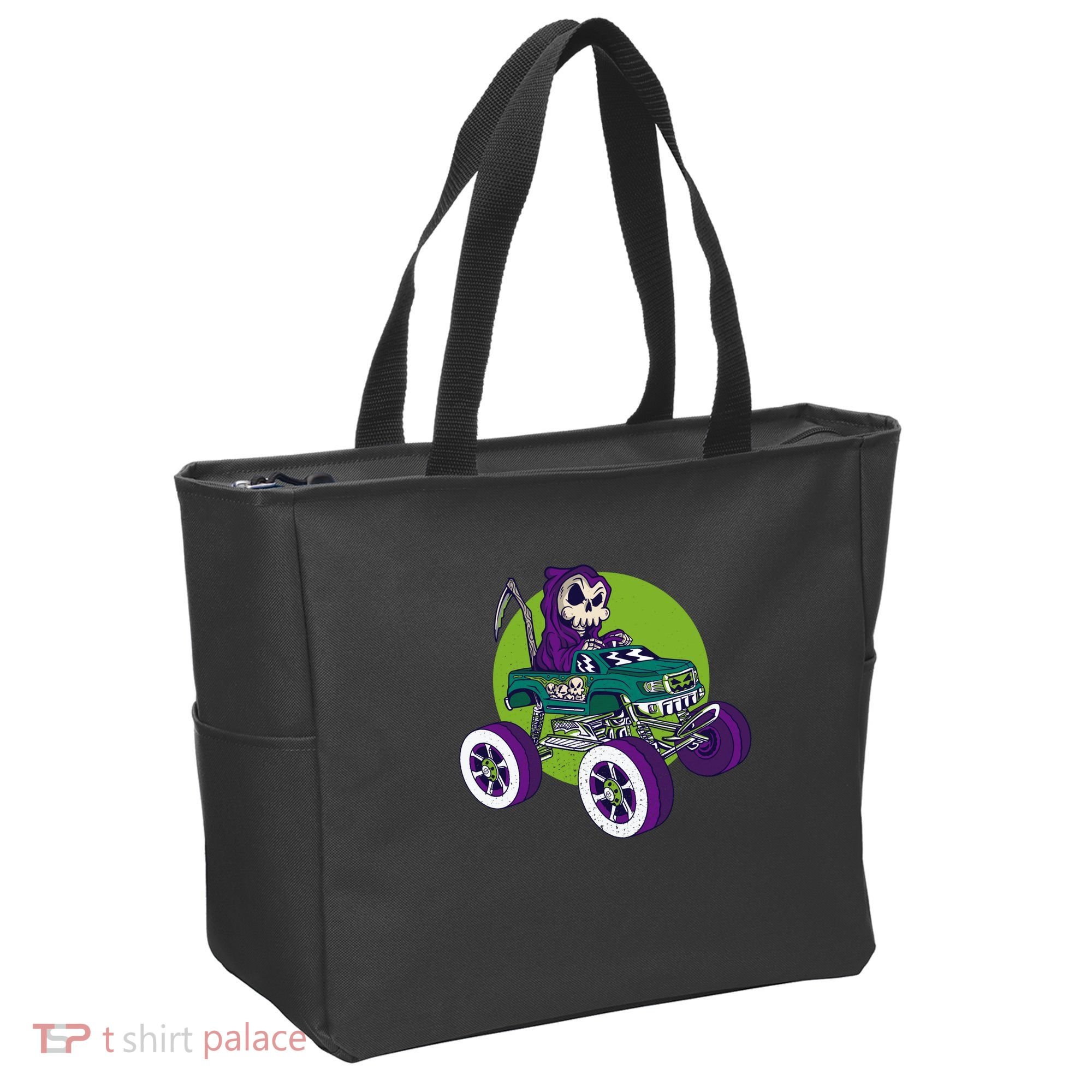 Grim Reaper Monster Truck Tote Bag
