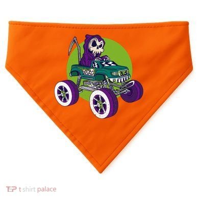 Grim Reaper Monster Truck USA-Made Doggie Bandana