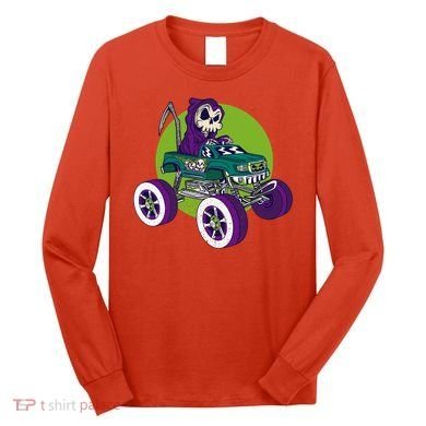 Grim Reaper Monster Truck Long Sleeve Shirt