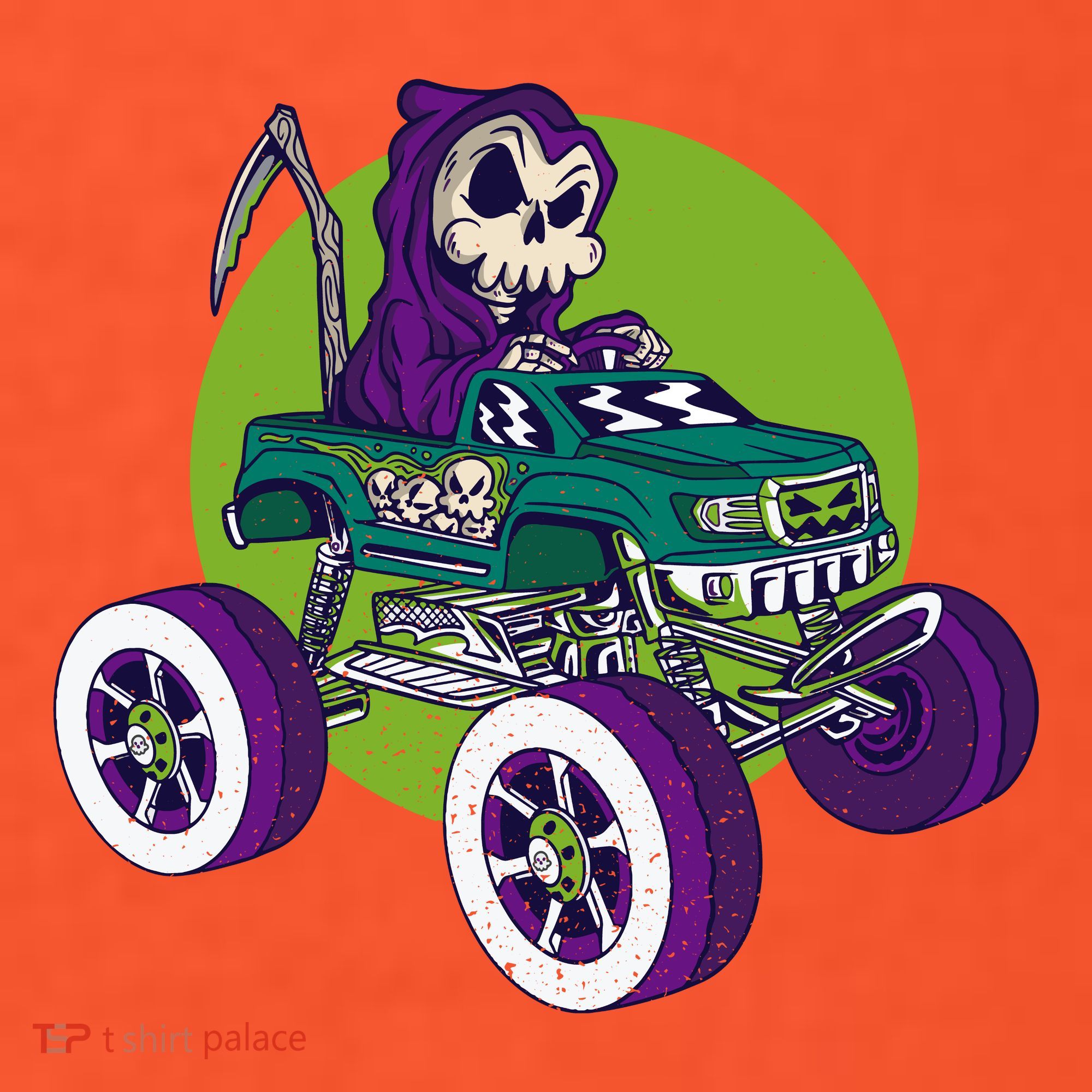 Grim Reaper Monster Truck Toddler T-Shirt