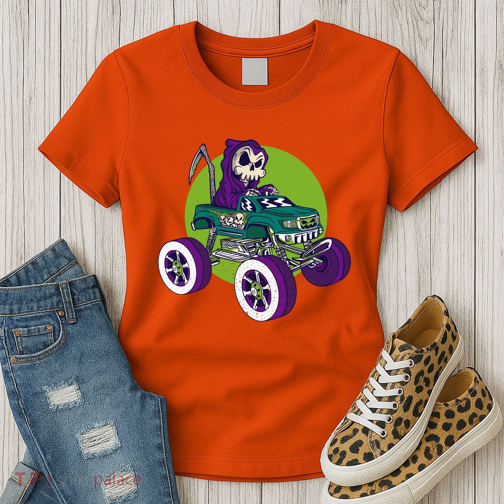 Grim Reaper Monster Truck Women's T-Shirt