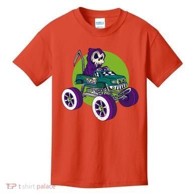 Grim Reaper Monster Truck Kids T-Shirt