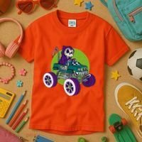 Grim Reaper Monster Truck Kids T-Shirt thumb 3