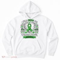 Green Ribbon Mental Health Awareness Month Support Hoodie thumb 0