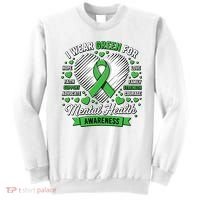 Green Ribbon Mental Health Awareness Month Support Sweatshirt thumb 0