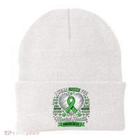 Green Ribbon Mental Health Awareness Month Support Beanie thumb 0