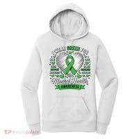 Green Ribbon Mental Health Awareness Month Support Women's Hoodie thumb 0