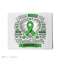 Green Ribbon Mental Health Awareness Month Support Mousepad thumb 0