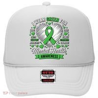 Green Ribbon Mental Health Awareness Month Support Hat thumb 0